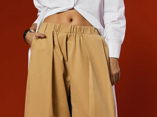 Slender wide-leg pants cropped casual overalls main image 1